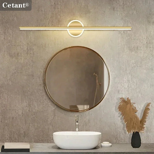 Modern LED Mirror Wall Lamp - Black & Gold