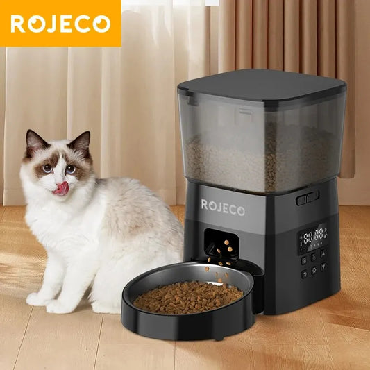 ROJECO Smart Automatic Pet Feeder for Cats